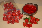 various frozen strawberries